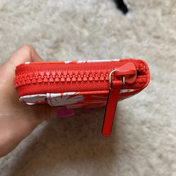 NWT Kate Spade Orange Jae Wild Blossom Large Continental Zip Around Wallet - Picture 6 of 10